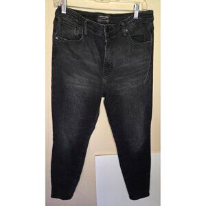 Earnest Sewn Ladies Black Stonewashed Madison Mid-rise Skinny Jeans Size 31x27